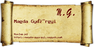 Magda Györgyi névjegykártya